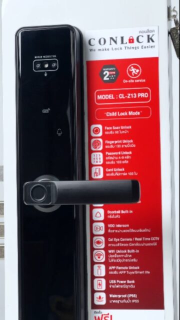 🔐 สาธิตวิธีการใช้งานรุ่น​ CL-Z13 Pro รุ่นเดียวที่มาพร้อม Child Lock Mode 👶✨ เพิ่มความปลอดภัยมากขึ้น ป้องกันเด็กเปิดประตูจากด้านในได้อย่างมั่นใจ ✔️ Face Recognition สแกนใบหน้า ✔️ Fingerprint ปลดล็อคลายนิ้วมือ ✔️ Passcode / Keycard / กุญแจสำรอง ✔️ รองรับ APP Tuya / Smart Life ✔️ Child Lock Mode เพิ่มความปลอดภัยสำหรับครอบครัว ✔️ กันน้ำ 100% ✔️ ติดตั้งฟรี! (กทม. และพื้นที่บริการ) ✔️ รับประกันศูนย์ 2 ปีเต็ม 🔥 ราคาพิเศษเพียง 9,990.- #CLZ13Pro #ChildLock #DigitalDoorLock #SmartDoorLock #กลอนประตูดิจิตอล #ประตูดิจิตอล #สแกนใบหน้า #FingerprintLock #FaceRecognition สอบถามข้อมูลเพิ่มเติมได้ที่ 💙 FB : Inbox https://m.me/conlock.th/?ref=bookmarks 💚 Line Official : @Conlock หรือคลิก https://lin.ee/rw1xfxn ⭐️ Website : https://www.conlockthailand.com/ 📲 Call Center : 02-114-8768 ---------------------------------- วางจำหน่ายแล้วที่ HomePro และ SB Design Square สนใจสอบถามสาขาใกล้บ้าน ทักแชทมาได้เลยค่ะ 🤍