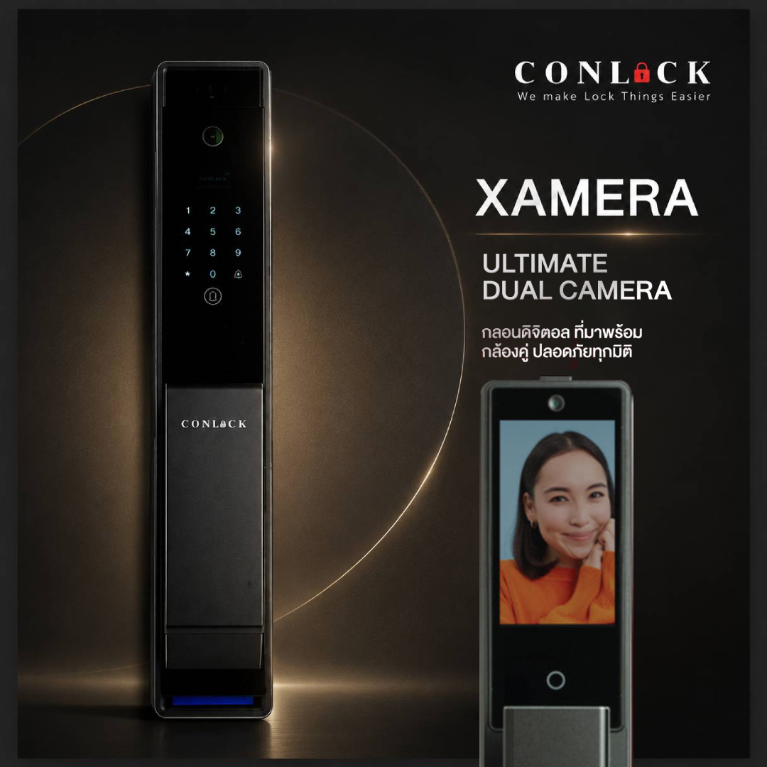 XAMERA Ultimate Dual Camera 🔒📷 กลอนดิจิตอลที่มาพร้อม “กล้องคู่” เพิ่มความปลอดภัยได้มากกว่าเดิม ทั้ง Face Scan / Palm Scan / Two-Way Camera ครบจบในตัวเดียว ปลดล็อคง่าย ดูหน้าจอผ่านแอปได้แบบเรียลไทม์ ✨ ✔ ปลดล็อคได้หลายระบบ ✔ กล้องหน้า-หลัง เพิ่มความอุ่นใจ ✔ เชื่อมต่อผ่าน APP Tuya ✔ ดีไซน์เรียบหรู ทันสมัย ✔ ติดตั้งกับประตูบานผลักได้ 💥 ราคา 29,900.- พร้อมติดตั้งฟรี กรุงเทพฯ และปริมณฑล #XAMERA #DigitalDoorLock #SmartLock #กลอนดิจิตอล #ประตูดิจิตอล #SmartHome #FaceScan #PalmScan #DoorLock #DigitalLock สอบถามข้อมูลเพิ่มเติมได้ที่ 💙 FB : Inbox https://m.me/conlock.th/?ref=bookmarks 💚 Line Official : @Conlock หรือคลิก https://lin.ee/rw1xfxn ⭐️ Website : https://www.conlockthailand.com/ 📲 Call Center : 02-114-8768 ---------------------------------- วางจำหน่ายแล้วที่ HomePro และ SB Design Square สนใจสอบถามสาขาใกล้บ้าน ทักแชทมาได้เลยค่ะ 🤍
