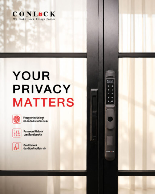 🔒 YOUR PRIVACY MATTERS เพราะความเป็นส่วนตัว คือสิ่งสำคัญในทุกพื้นที่ของคุณ ให้การเข้า-ออกเป็นเรื่องง่าย แต่ยังคงปลอดภัยด้วยระบบปลดล็อกอัจฉริยะ ✔ สแกนลายนิ้วมือ ✔ รหัสผ่าน ✔ คีย์การ์ด #CLX50 #DigitalDoorLock #SmartLock #ล็อคดิจิตอล #ประตูดิจิตอล #บ้านอัจฉริยะ #SmartHome #FingerprintLock #KeycardLock #PasswordLock