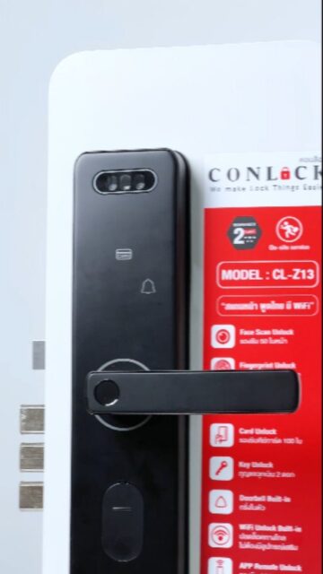 สาธิตวิธีการใช้งานรุ่น​ Conlock CL-Z13 สแกนหน้า • พูดไทย • เชื่อมต่อ WiFi ✔️ Face Scan รองรับ 50 ใบหน้า ✔️ Fingerprint รองรับ 100 ลายนิ้วมือ ✔️ รหัสผ่าน 6–10 หลัก (สูงสุด 100 รหัส) ✔️ การ์ด 100 ใบ + กุญแจสำรอง 2 ดอก ✔️ กริ่งในตัว ใช้งานสะดวก ✔️ ปลดล็อคผ่านแอป Tuya / Smart Life ✔️ รองรับ Power Bank กรณีฉุกเฉิน ✔️ กันน้ำมาตรฐาน IP55 ปลอดภัย ครบ จบในเครื่องเดียว #Conlock #CLZ13 #DigitalDoorLock #ล็อคดิจิตอล #SmartHome #FaceScan #Fingerprint #DoorLock #TuyaSmart #SmartLife #บ้านอัจฉริยะ #ระบบความปลอดภัย สอบถามข้อมูลเพิ่มเติมได้ที่ 💙 FB : Inbox https://m.me/conlock.th/?ref=bookmarks 💚 Line Official : @Conlock หรือคลิก https://lin.ee/rw1xfxn ⭐️ Website : https://www.conlockthailand.com/ 📲 Call Center : 02-114-8768 ---------------------------------- วางจำหน่ายแล้วที่ HomePro และ SB Design Square สนใจสอบถามสาขาใกล้บ้าน ทักแชทมาได้เลยค่ะ 🤍