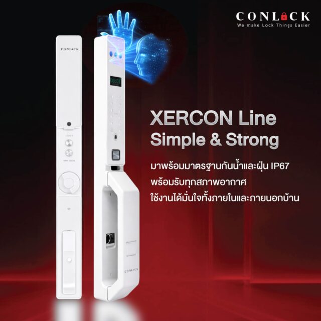 XERCON Line – Simple & Strong เรียบง่ายในทุกมุมมอง แต่ครบครันด้วยเทคโนโลยี เพื่อความปลอดภัยยุคใหม่ ✨ มาตรฐานกันน้ำและฝุ่น IP67 ✨ เชื่อมต่อแอป Tuya / Smart Life ได้ง่าย ✨ วิดีโออินเตอร์คอม ดูและพูดคุย ผ่านมือถือแบบเรียลไทม์ ✨ ปลดล็อกได้หลากหลายรูปแบบในเครื่องเดียว ✨ สแกนใบหน้า 3D และสแกนฝ่ามือ แม่นยำ รวดเร็ว ปลอดภัย 🔴 มีให้เลือก 3 สี ดำ | เงิน | ขาว #XERCONLine #SimpleAndStrong #CONLOCK #DigitalDoorLock #SmartLock #FaceRecognition #PalmVeinRecognition #IP67 #SmartHome #TuyaSmart #HomeSecurity #DigitalLockThailand สอบถามข้อมูลเพิ่มเติมได้ที่ 💙 FB : Inbox https://m.me/conlock.th/?ref=bookmarks 💚 Line Official : @Conlock หรือคลิก https://lin.ee/rw1xfxn ⭐️ Website : https://www.conlockthailand.com/ 📲 Call Center : 02-114-8768 ---------------------------------- วางจำหน่ายแล้วที่ HomePro และ SB Design Square สนใจสอบถามสาขาใกล้บ้าน ทักแชทมาได้เลยค่ะ 🤍